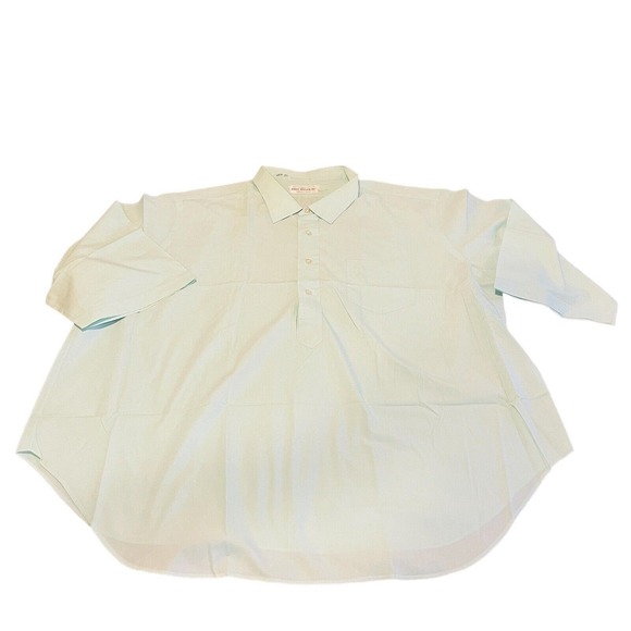 Andy Mohan Men's 3XL Henley Woven Short Sleeve Hawaii Hand Tailored VTG Shirt - Picture 1 of 6